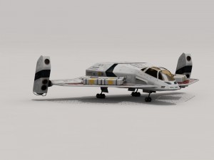 sci-fi exploration flyer 3D 模型