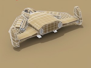 sci-fi exploration flyer 3D 模型