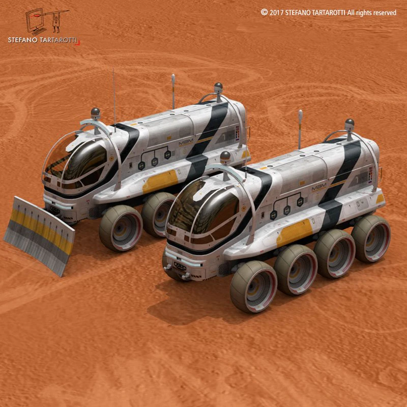 rover lunare o marziano Modello 3D .c4d .max .obj .3ds .fbx .stl .blend 