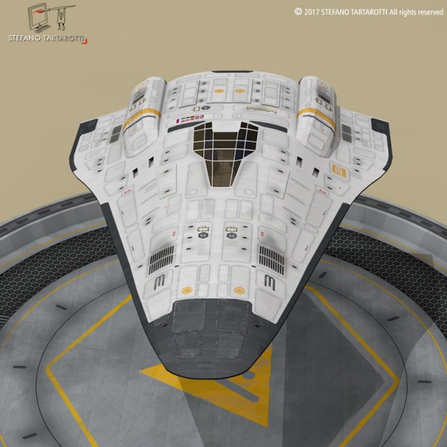 shuttle sci-fi Modello 3D .c4d .max .obj .3ds .fbx .stl .blend 