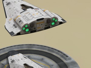 shuttle sci-fi Modello 3D