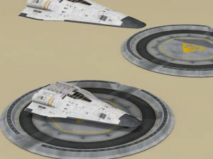shuttle sci-fi 3D Model