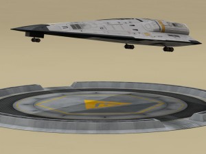 shuttle sci-fi Modello 3D
