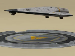 shuttle sci-fi 3D Model