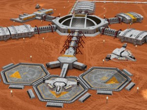 moon or mars base 3D Модель