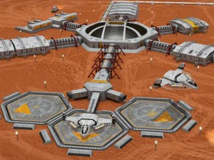 moon or mars base 3D Model
