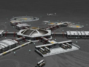 moon or mars base 3D Model