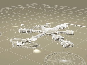 moon or mars base 3D Модель