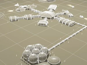 moon or mars base 3D Model