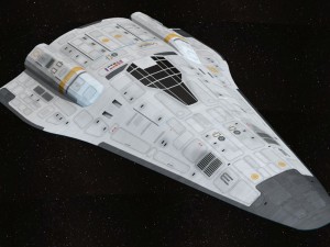 stargate with sci-fi shuttle 3Dモデル