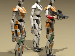 sci-fi droid 3D Model