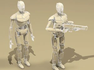 sci-fi droid 3D Model
