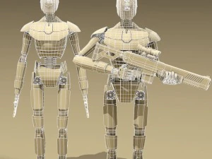 sci-fi droid 3D Model