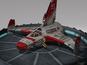 spaceship with landing dock 3D Model