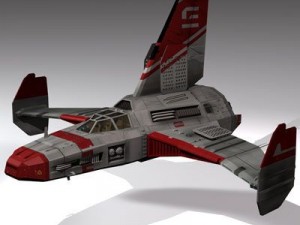spaceship with landing dock 3D Модель