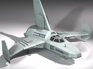spaceship with landing dock 3D Модель