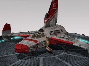 spaceship with landing dock 3D Модель
