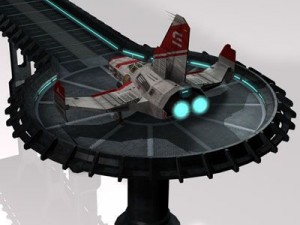 spaceship with landing dock 3D Модель