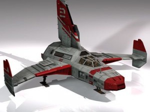 spaceship with landing dock 3D Модель