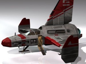 spaceship with landing dock 3D Модель