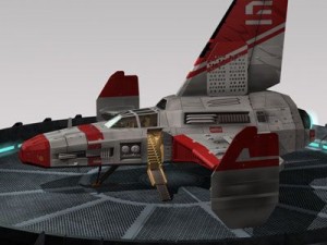 spaceship with landing dock 3D Модель