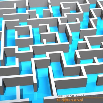labyrinth 3D Model .c4d .max .obj .3ds .fbx .stl .blend 