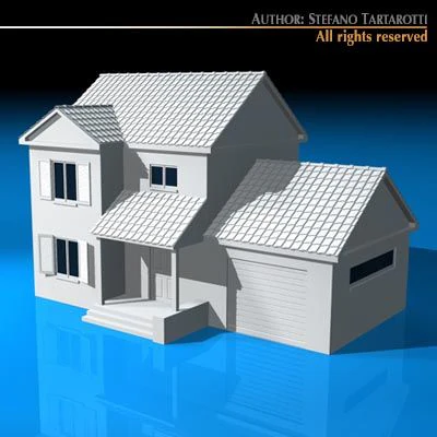 house med 3D Model .c4d .max .obj .3ds .fbx .stl .blend 