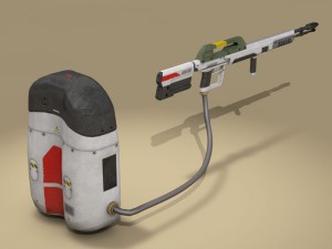 sci-fi flamethrower 3D 模型