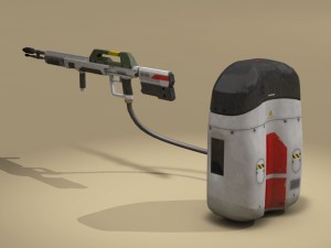 sci-fi flamethrower 3Dモデル
