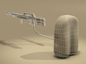 sci-fi flamethrower 3Dモデル