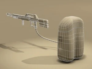 sci-fi flamethrower 3D Model