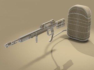 sci-fi flamethrower 3Dモデル
