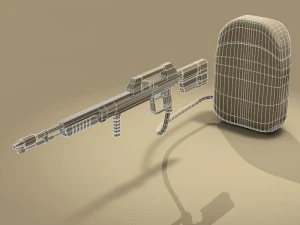 sci-fi flamethrower 3D Model
