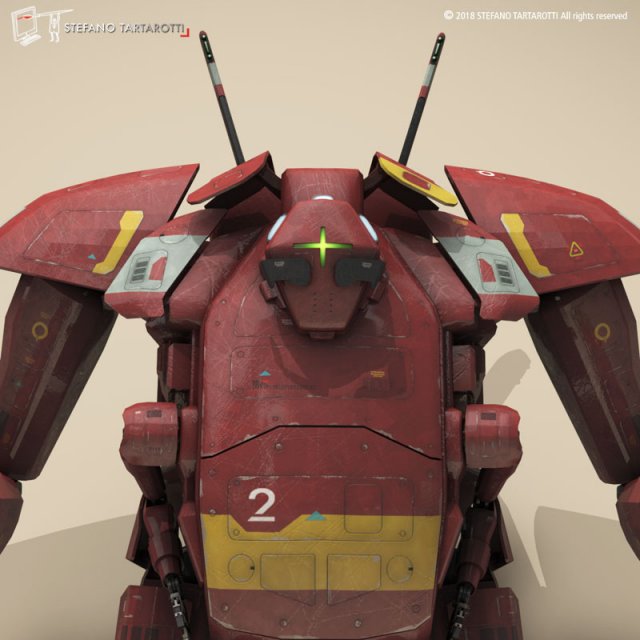 sci-fi mech Modello 3D .c4d .max .obj .3ds .fbx .stl .blend 