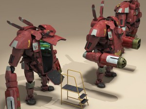 sci-fi mech Modello 3D