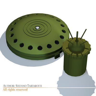 land mines 3D Model .c4d .max .obj .3ds .fbx .stl .blend 