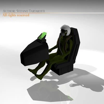 fighter pilot 3D Model .c4d .max .obj .3ds .fbx .stl .blend 