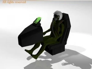 戦闘機パイロット 3Dモデル