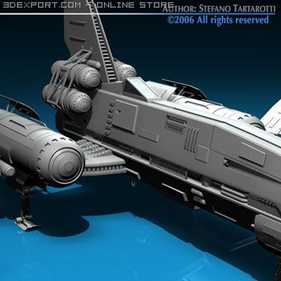space fighter 3D Model .c4d .max .obj .3ds .fbx .stl .blend 