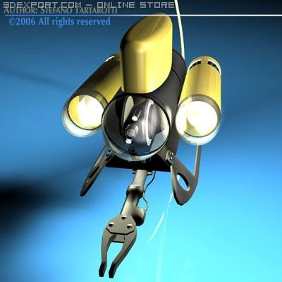 mini rov 3D Model .c4d .max .obj .3ds .fbx .stl .blend 
