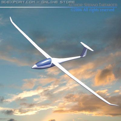 nimbus glider 3D Модель .c4d .max .obj .3ds .fbx .stl .blend 