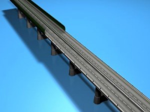 highway viaduct Modello 3D