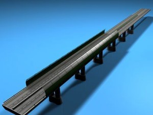 highway viaduct Modello 3D