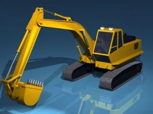 굴착기 3D 모델