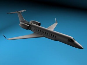 business jet Modello 3D