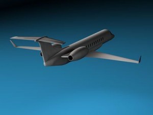business jet Modello 3D