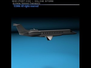 business jet Modello 3D