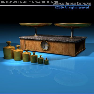 roberval balance Model 3D .c4d .max .obj .3ds .fbx .stl .blend 