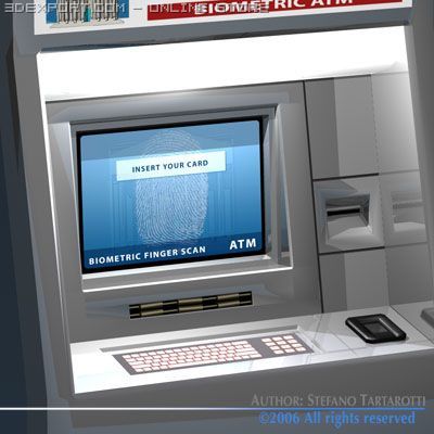 biometric atm 3D Модель .c4d .max .obj .3ds .fbx .stl .blend 