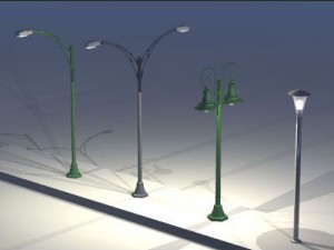 street lamps set 3D Model